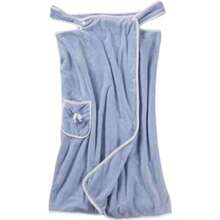 Unisex Bathrobe Towel With Strap And Pocket – Soft And Absorbent Microfiber (1.30m X 0.80m) - 藍色 - 查看 3