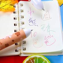 10-In-1 Cute Bear Ballpoint Pen Set, Retractable Plastic Pens, Battery-Free, Multicolor, Suitable For Ages 14+, Daily Writing Tool, Office Supplies, Holiday Party Favors