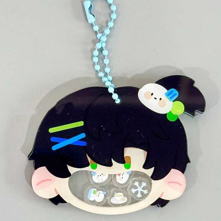 可爱的 Ins 风格摇摆钥匙扣，以《爱与深空》小说中的人物为主题 - 彩色 - 查看 12