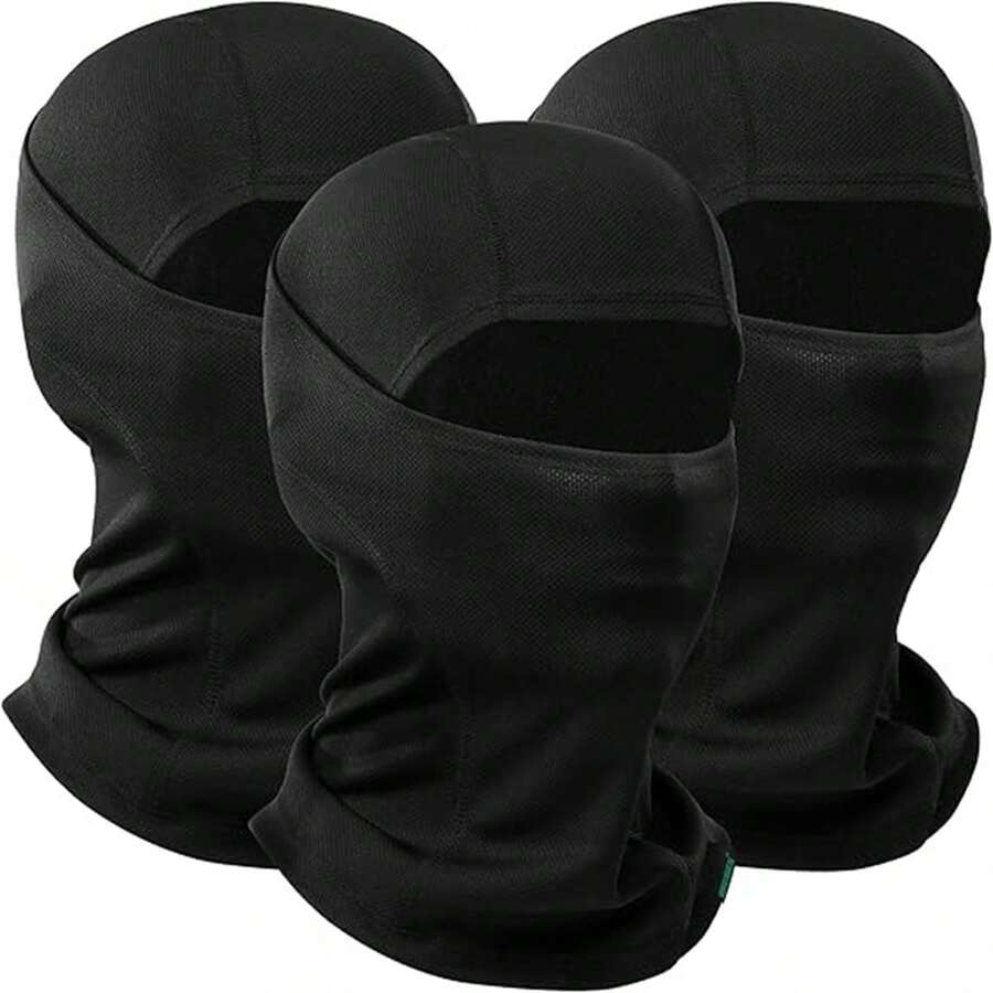 Ski Mask 2 Pieces Set Full Face Mask For Men And Women, Breathable, Suitable For Skiing, Cycling, And Outdoor Activities