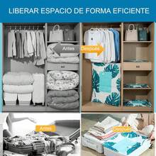 Bolsas de Almacenamiento de Vacío 12 Pcs, Bolsas al Vacio Ropa para Viaje Reutilizables, Bolsas de Compresión con Bomba Vacio Eléctrica, Ahorro Espacio para Guardar Cobijas Edredones - 12 piezas - Ver 1