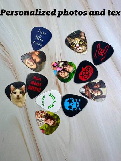 Personalized Guitar Pick, Customized Wooden Guitar Pick, DIY Gift For Guitarist, Musician, Boyfriend, Father On Holidays, Birthdays