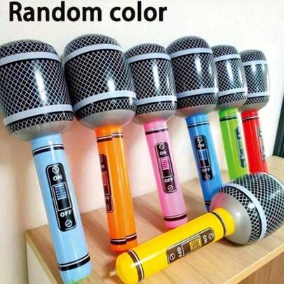 Inflatable Microphone Prop, PVC Toy, Microphone Entertainment Performance Stage Decor Inflatable Party Prop, Gift For Christmas