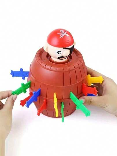 Funny Pirate Bucket Sword Toy - Creative Prank Game, Suitable For Children And Families | Interactive Desktop Mini Tabletop Game | Novelty Party Gift, Suitable For Both Men And Women | Holiday Stress Relief Toy