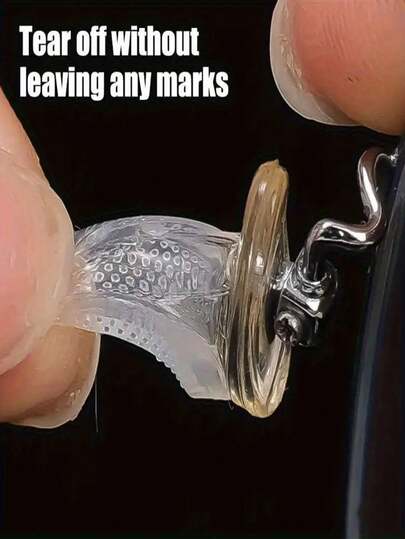 10/20pcs Soft Silicone Anti Slip Glasses Nose Pad - Transparent Comfortable Support With Self Adhesive Backing, Available In Black And White Options, Suitable For Myopia Glasses, Sunglasses, Presbyopia Glasses, And Blue Light Glasses. Minimalist Design, Flexible Materials, Women's Glasses Accessories