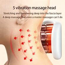 Wireless TENS Pulse Back & Neck Massager, Smart Shoulder & Neck Massager With Heating, Relieves Muscle Soreness, Powerful Body Therapy - White - View 4