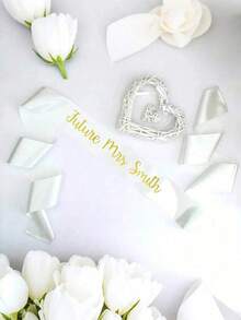 1Pc Custom Text Satin Ribbon, Personalized Quote Sash, Customized Birthday Sash, Customizable Bachelorette Sash,Ideal Gifts For Him, Ideal Gifts For Her Graduation