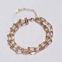 1 Piece High-End Elegant Square Hollow Bracelet, Simple And Fashionable Style Women's Bracelet
