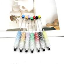 DIY Beaded Touch Screen Stylus Pen, 2-In-1 Writing & Touch Pen For Tablets, IPads, Smartphones, Random Color