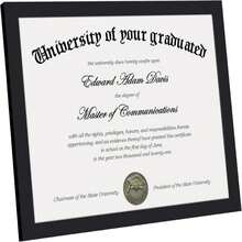Upsimples Certificate Frame With Clear Plexiglass, 85 By 11 Picture Diploma Document Degree Frames For Wall And Tabletop, Brown, 1 Pack - ColorA - 查看 7
