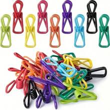 10 Pieces Of Windproof Multi-Purpose Metal Clips - Anti Slip, Strong Grip, Diverse Colors, Food Bag Sealing Clip, Drying Rack