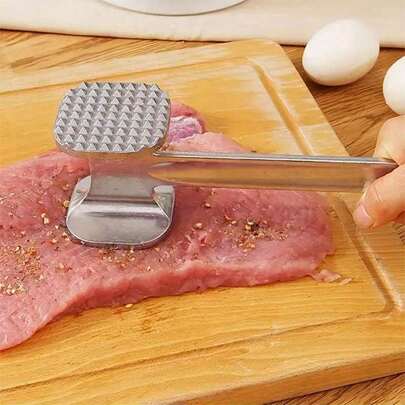 New Dual-Sided Meat Tenderizer, Aluminum Alloy Steak Hammer, Meat Pounder, Pork Chop Mallet, Suitable For Halloween And Christmas