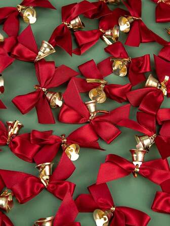 Conjunto de 40/20/10/5 Laços de Fita Vermelha Natalina com Toque - Mini Decorações Artesanais de Natal e Ano Novo, Ideais para Embrulhar Presentes, Sapatos, Joias e Acessórios para Festas de Fim de Ano, Decorações de Natal, Superfícies Brilhantes, Decorações Metálicas, Presentes de Natal, Artigos para Festas, Itens para Criar Atmosfera Natalina, Decorações de Árvore de Natal, Decoração de Inverno para Ambientes, Decorações de Natal para Casa, Presentes de Natal, Decoração de Natal