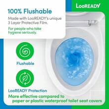 Fundas de asiento de inodoro, desechables, extragrandes, desechables y biodegradables, ideales para viajes, entrenamiento de orinal e higiene personal, 5 paquetes envueltos individualmente - Paquete de 5 - Ver 4