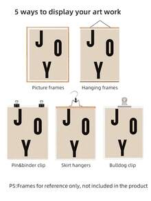 1 pezzo Stampa artistica da parete senza cornice con tipografia "Joy", stampa moderna natalizia per decorazione festiva domestica, cartellone natalizio per soggiorno/camera da letto/ufficio, cartellone divertente e regalo perfetto (Decorazione festiva, stampe da parete)