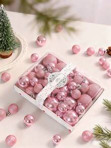 42 buc bile decorative de Crăciun de 3/4/5 cm, ornamente din plastic, globuri de Crăciun, decorațiuni suspendate, bile pictate, potrivite pentru bradul de Crăciun, acasă, exterior, cameră, dormitor, decor de Anul Nou, decorațiuni de Crăciun, articole pentru petreceri, ornamente de sărbători, set cadou pentru prieteni și familie decor acasă decor cameră iarnă