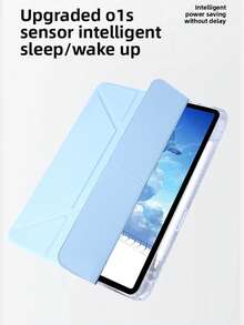 Case Compatible With IPad 10th Generation 10.9 Inch 2022/IPad (A16) 11th Generation 11 Inch 2025/IPad Air 4th/5th, IPad Pro 2020/2021/2022/2024, Slim Stylish Clear IPad Case With Pencil Holder, Multi Angles Folding Y-Shaped Stand Cover