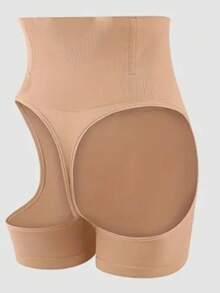 2 PCS 3d Peach Buttocks Buttocks Pants Buttocks And Abdomen Pants Body Shaping Exposed PP Buttocks Waist And Abdomen Shaping Medium And High Waist Underwear - Apricot - View 9