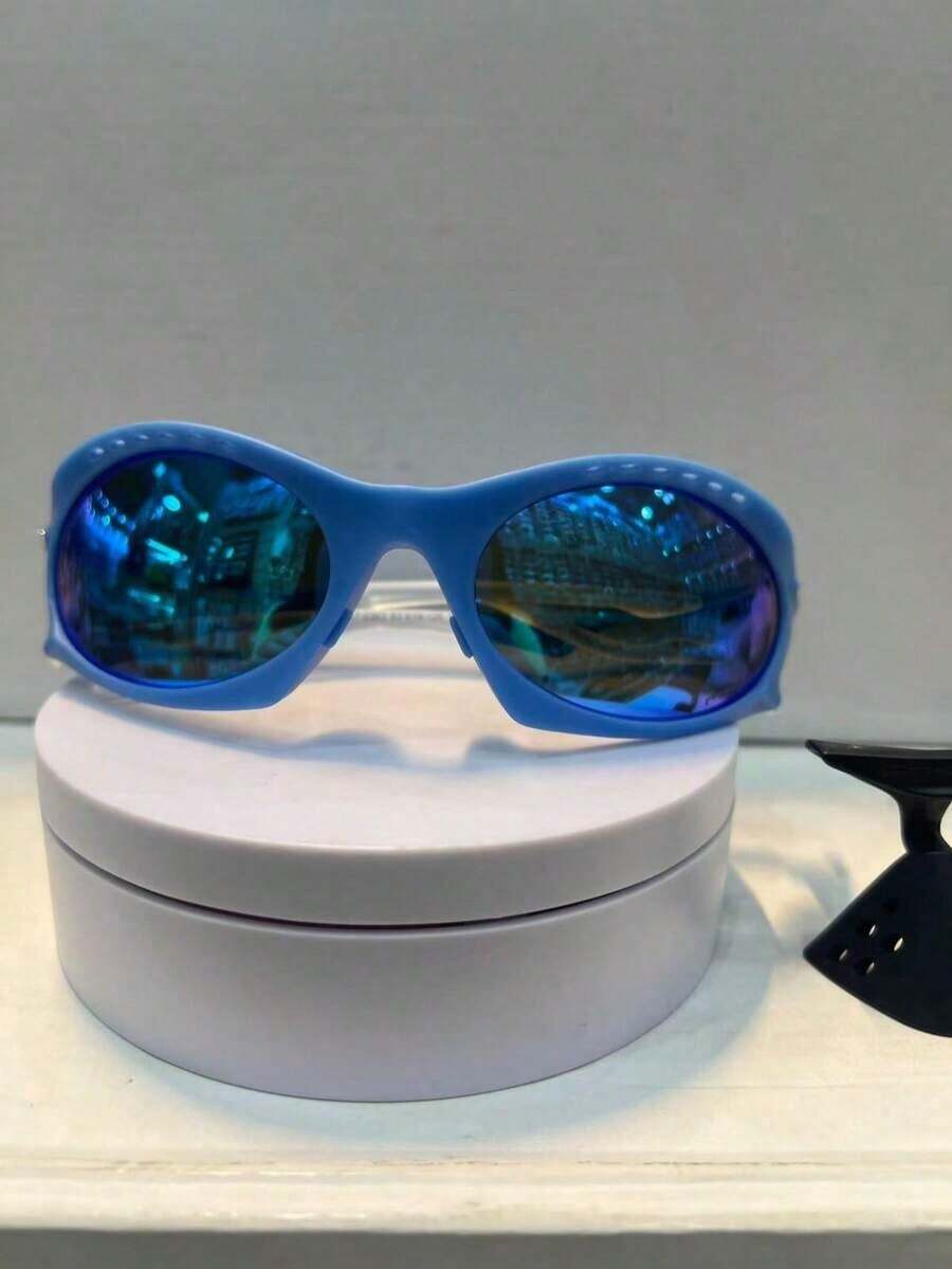 NC Otica Plantaris Unisex Sunglasses With Removable Nosepiece - 青碧色 - 查看 1