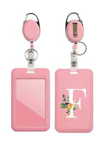 Pink Id Card Holder With Pink Retractable Scroll Clip, Anti Theft Card Sleeve,Pink Thumb Slot Hard Plastic Card Protector, Expandable Id Card Holder, Medical Insurance Protector, Waterproof Medical/Card/Social Security Card Protector, Bus Card Holder, Meal Card Storage,Provides Great Convenience For Your Daily Life And Office. It Is Ideal For Workers,