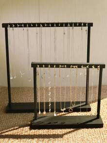 1/2 Giá đỡ trưng bày vòng cổ bằng gỗ óc chó cao cấp, giá đựng trang sức cho vòng cổ, vòng tay và phụ kiện dành cho nữ, hộp đựng đồ dùng du lịch, đồ dùng học tập, đồ trang trí phòng. - Màu gỗ - Xem 15