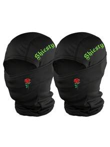 2pcs/1pc Unisex Printed Balaclava Face Mask, Suitable For Outdoor Activities Like Travel, Cycling, Hiking, Fishing In Spring And Summer