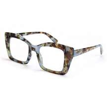 1pc Classic Square Frame Reading Glasses For Women, With Flexible Spring Temples For Comfortable Fit, Suitable For Daily Reading, Minimalist Design Yet Practical - 藍花 - 查看 15