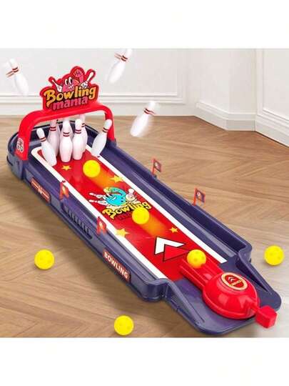 Bowling Game Toy, 1 Set Interactive Intelligence Finger Shooting Concentration Training Toys, Fun Indoor & Outdoor Bowling Toy For Family And Friend