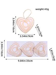 1 pièce, décoration de Noël créative à suspendre avec boule décorative en corde de jute. Pendentif pour arbre de Noël avec design d'étoile et de boule en forme de cœur. Décoration de maison exquise et simple, convient pour toutes les fêtes saisonnières. Décorations de Noël, décoration de chambre, hiver