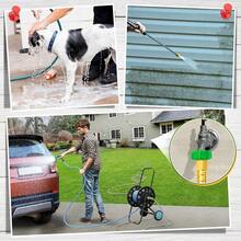 3ft Short Garden Hose With Female To Female Connector Metal Leakproof Leader Hose For Hose Reel Heavy Duty 304 Stainless Steel Flexible Hose For Outdoor Garden Watering Car Pet Cleaning - 50英尺 - 查看 5