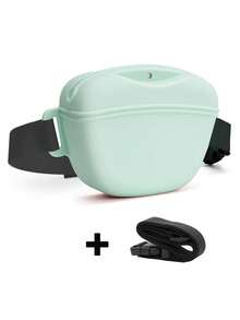 Sac de taille en silicone pour le dressage de chien, sac portable pour la nourriture du chien, sac d'alimentation pour le dressage de chien en extérieur, ceinture portable pour animaux de compagnie