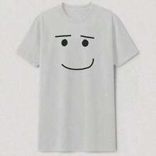 Anime Robot Robloxs Face T-Shirts Women Fun Tees Crew Neck Short Sleeve T Shirts Women Clothing Harajuku T Shirts Tee Summer TopsCasual Daily Wear - màu đen - Xem 3