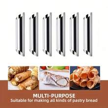 5/10/20/15pcs Cetakan Cannoli, Cetakan Cannoli Stainless Steel Anti Lengket, Cetakan Kue Krim Tanduk Denmark, Cocok untuk Kulit Croissant, Gulungan Krim, Alat Pemanggang, Peralatan Dapur, Perlengkapan Dapur - - - View 2