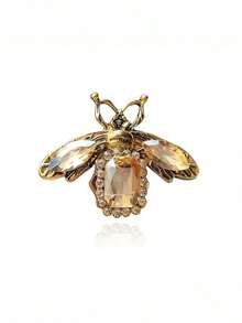 1pc Vintage Baroque Bee Brooch - Gold Zinc Alloy Insect Pin With Faceted Gemstones, An Elegant Court-Style Accessory For Daily Casual Wear/Party Dresses, A Luxurious And Delicate Women's Fashion Item, Suitable For Girlfriend Gatherings, Birthday Parties, Retro-Themed Dinners Halloween Jewelry Costume Accessories Bag Charms Office Accessories - Nhiều màu - Xem 7