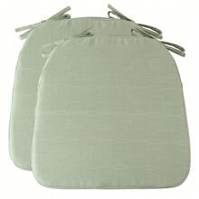 Cojín de silla con lazos para sillas de comedor, almohadilla antideslizante para silla de cocina y cojín para asiento de comedor con funda lavable a máquina, 16" x 16" x 2" - Verde salvia - Ver 12