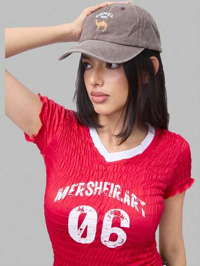 DareSee 1顶驼色印花水洗棒球帽，经典时尚，柔软吸汗带，尺寸可调节，轻便防晒，百搭经典帽款，适合户外运动、足球比赛、日常佩戴、派对度假、送给朋友和家人的完美礼物、音乐节、Y2K 节、返校季、秋季、万圣节、冬季等场合。