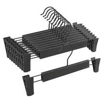 1/5/10pcs 2-Hooks Plastic Pants Hangers, Metal Clothes Pants Hangers With Clips, Heavy Duty Adjustable Skirt Pants Hangers With 360-Rotating Swivel Hook, Pants Hangers, Portable Hanging Clothes Clips, Adjustable Pants Rack, Suitable For T-Shirt, Pants, Winter Clothing For Women, Dress, Home Life Storage, Bedroom Decor, Household Items, Bedroom Accessories, Accessory Storage