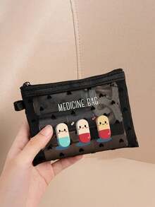 1pc Mini Portable Mesh Medicine Bag Printed With"Medicine" Letters And Cross Pattern, First Aid Kit Medical Emergency Kits Organizer Outdoor Household Medicine Pill Storage Bag For Travel Storage Bag, Makeup Bag, Cosmetic Bag, Vacation Organizer, Skincare Bag, Lip Oil Storage Bag, Mother's Day Gift, Birthday Gifts, Bathroom Storage, Student Dormitory Wash Bag, Gift To Wife, Family, Friends, Makeup Bag, Bag, Make Up Pouch, Travel Essentials, Makeup Bag, Cosmetic Bag, Large Capacity, Large Makeup Bag,Christmas Gifts,Pouch,Travel,Gifts For Women,Women's Necessaire,Travel Essential,Pouch,Clutch / Small Handbag,Necessaire,Makeup Organizer,Makeup Organize,Pouch,Brush Holder,Mini Pouch,Large Capacity Pouch