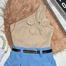 Flower Blouse For Girls, Blogger, Mini Diva Summer - Kit 3 Red/Nude/Pink - View 5