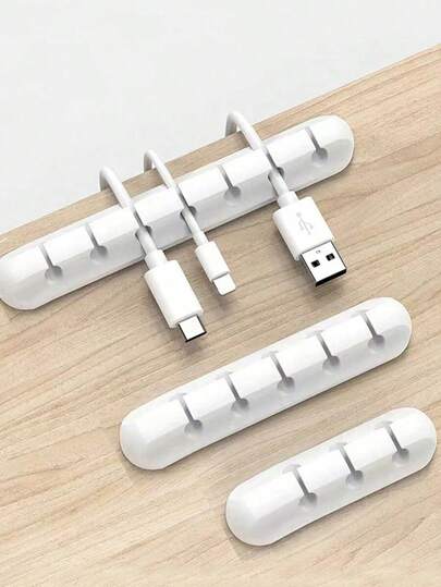 Phone Charging Organizer, Wire Clips Holder Desk, Data Earphone Binder Desktop Tidy Accessories