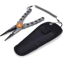 Pinzas de Alicates para Señuelos de Pesca, Equipo Multifunción para Quitar Ganchos de Aleación de Aluminio, Anillo Abierto, Quitar Ganchos Y Línea Trenzada de Corte(Gris) - gris - Ver 13