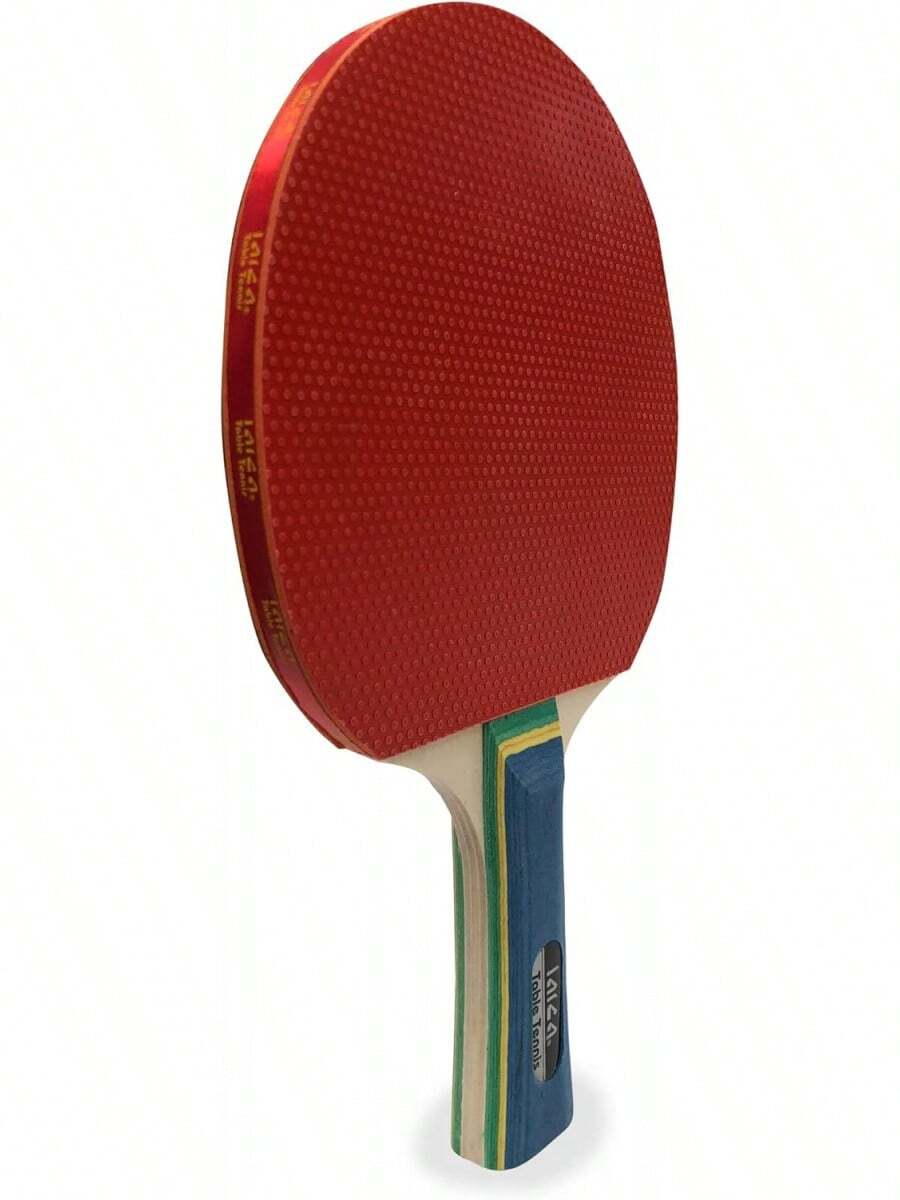 LARCA Raqueta de Ping Pong de Madera con Mango Moldeable, (Recubrimientos de Mayor Espesor para Mayor Control y Velocidad), Tennis Paddle, Tenis de Mesa, Ping Pong, Color Rojo |   Gira Pro 200 - 1 - Ver 1