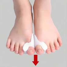 Silicone Orthopedic Bunion Protector Pair Of Thumb Corrector Prevents Pain Separator - 白色 - 查看 7