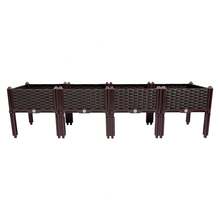 SimbkIuils 4PCS Outdoor Elevated Garden Bed Plant Box, Large Capacity Plant And Vegetable Planting Box, 61.41 * 14.96 * 15.35in - màu nâu - Xem 9