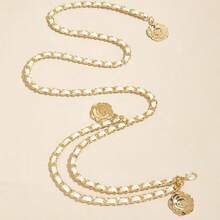 1pc Fashion Creative Rose Pendant Waist Chain, Versatile High-End Women's Apparel Accessory Metal Chain Waist Belt - Rose Waist Necklace - View 5