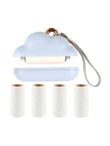 1 Set Mini Rodillo de Pelusa Reutilizable Kit de Viaje, Quitapelusas Portátil para Pelo de Mascotas, Cepillo de Pelusa Adhesivo