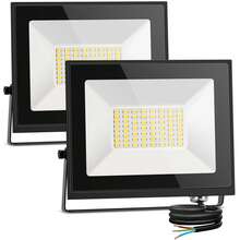 Aigostar Foco Led Exterior 30w 2700 lúmen, Impermeable IP65 Blanco Natural 4000 K para Jardín,Patio,Garaje,Parque,Parque 2 piezas - 30w-4000k - Ver 6