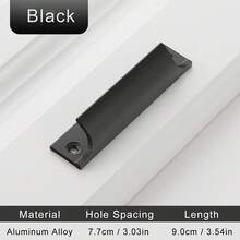 1/2 件高品质铝合金门把手 - 推拉式设计，抽屉拉手家具旋钮和把手，适用于厨房橱柜衣柜，适用于阳台门窗，黑色、银色、金色书桌抽屉拉手 - 彩色 - 查看 10