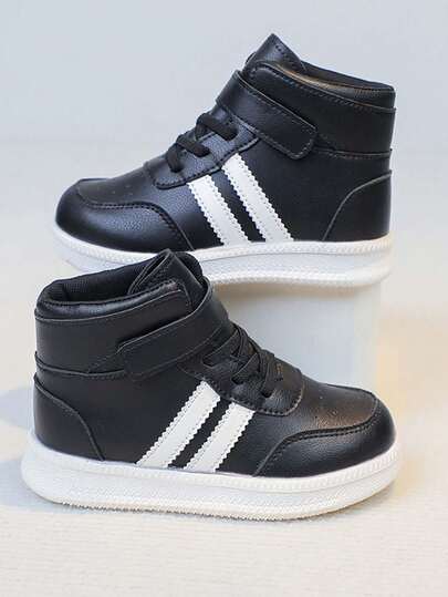 1 双男女时尚新款平底靴，减震防滑婴儿踝靴，韩版百搭儿童运动鞋，适合秋冬