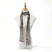 New Fashion Sequins Versatile Scarf Women's  Personality Hollow Decoration Scarf Accessories - 1# Đen - Xem 7